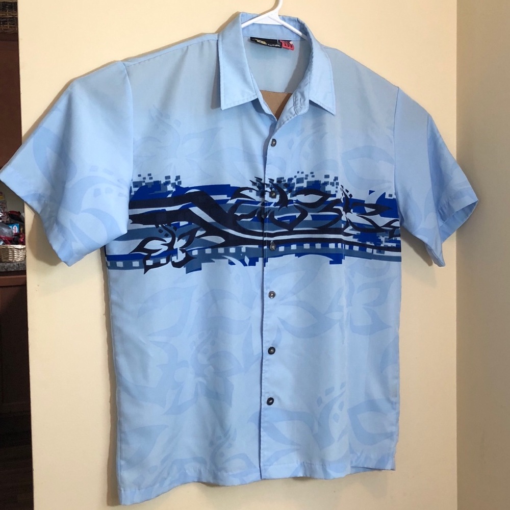 Street Culture Blue Surf Hawaiian Shirt XL